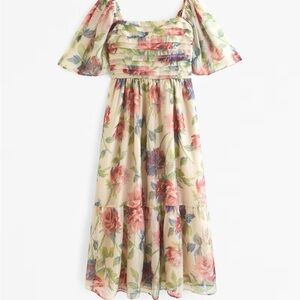 The Abercrombie & Fitch Emerson Angel Sleeve Midi Dress